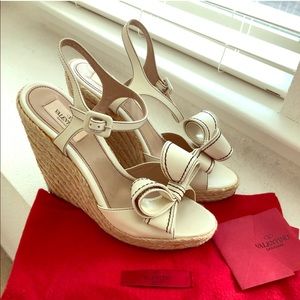 Valentino Bow Espadrille Wedges